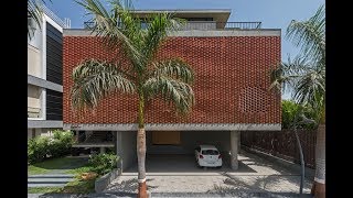 Brick Curtain House in Surat by Design Work Group