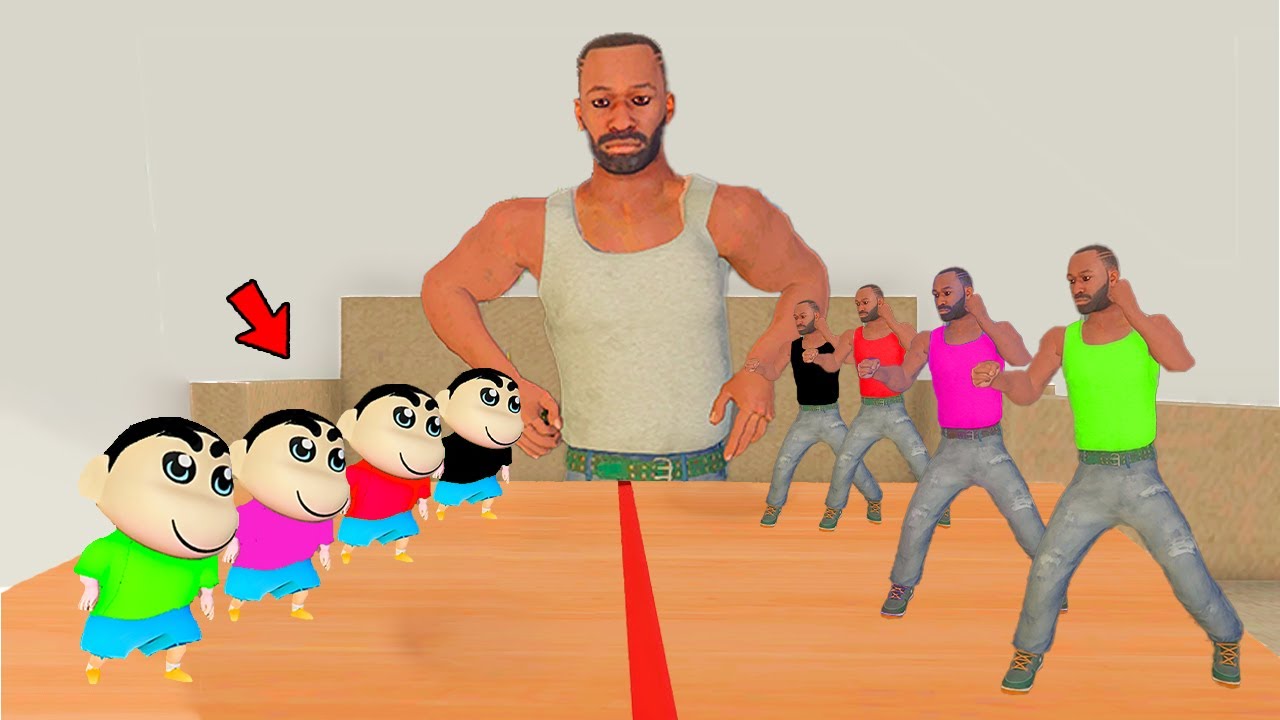 Tiny Colourful Shinchan Vs Franklin in Indian Bike Driving 3D