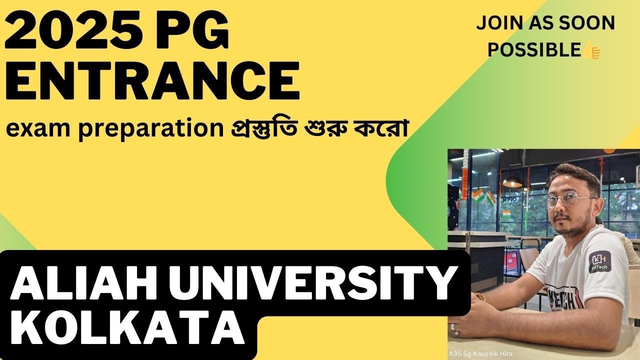 Aliah university pg admission 2025 