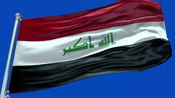 🚩Iraq Flag Waving  | GREEN SCREEN & CHROMA MATTE🚩