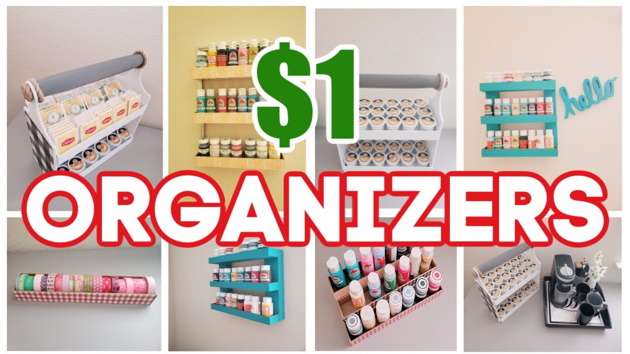7 Dollar Tree Diy Organization Ideas, Diy Craft Room Shelving