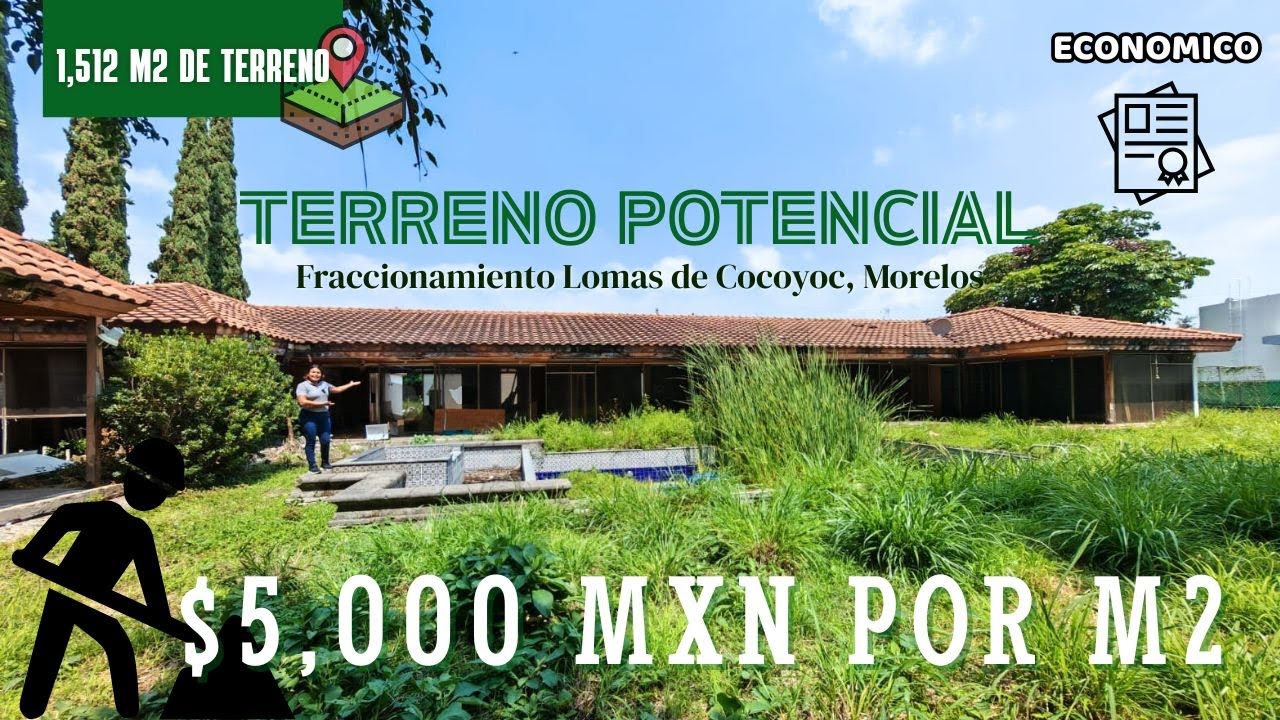 🌿 VENDO💢 terreno BARATO 😱 en Lomas de Cocoyoc, Morelos ✔️