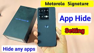 Motorola signature app hide kaise kare,hide apps in Motorola signature 5g screenshot 1