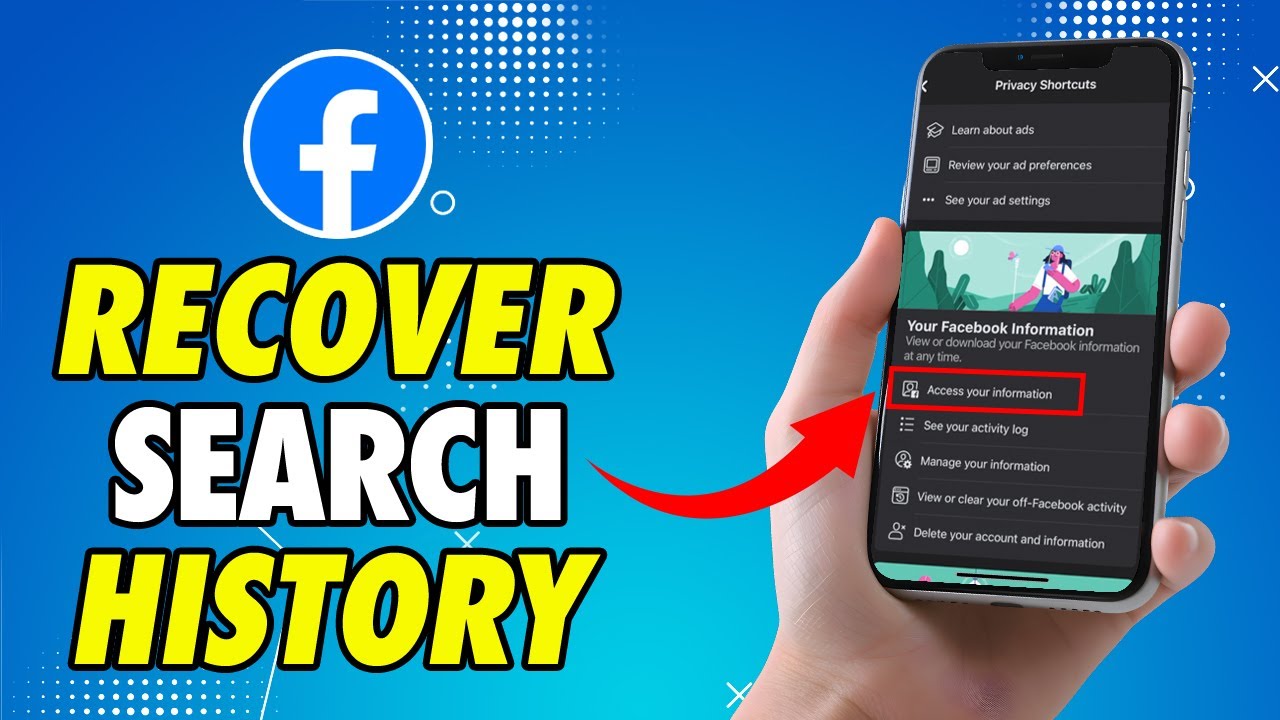 How to Recover Deleted Search History on Facebook - YouTube