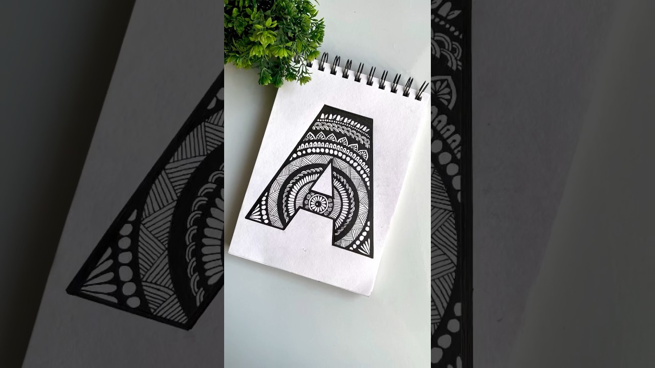 Alphabet A mandala art 𓍢ִ໋🌷͙֒ ᰔᩚ🧸ྀི  