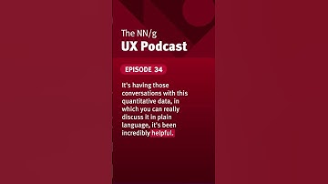 Conversations around quant data - Christian Knoebel and Charlie Kreitzberg on the NN/g UX podcast.