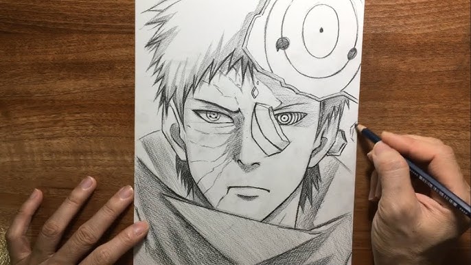 Easy anime drawing | Obito Uchiha Drawing | Naruto sketch drawing | Best  anime drawings