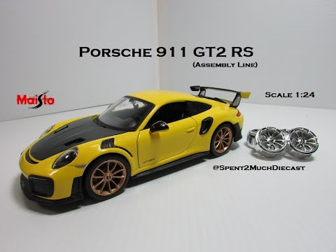 Porsche 911 GT2 RS By Maisto Assembly Line Scale 1:24 Diecast Collector  Unboxing