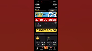 Dropee Daily Combo 29 & 30 October | Dropee Daily Combo  Today | Today Dropee Combo Card |