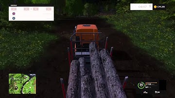 Farming Simulator 2015 Selling Logs at the Mill Gameplay PS4