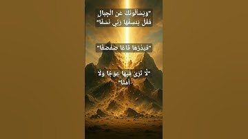 سورة طه 105،106،107 #اكسبلور #سورة_طه #اللهم_صل_وسلم_على_نبينا_محمد