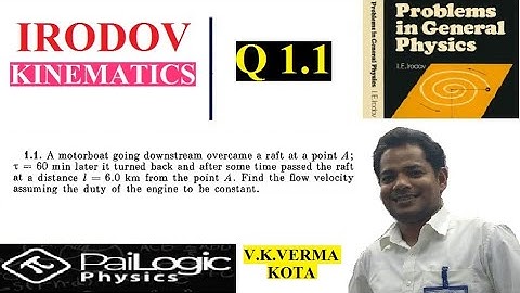 IRODOV 1.1. A motorboat going downstream overcame a raft at a point A; T = 60 min later it turned ba