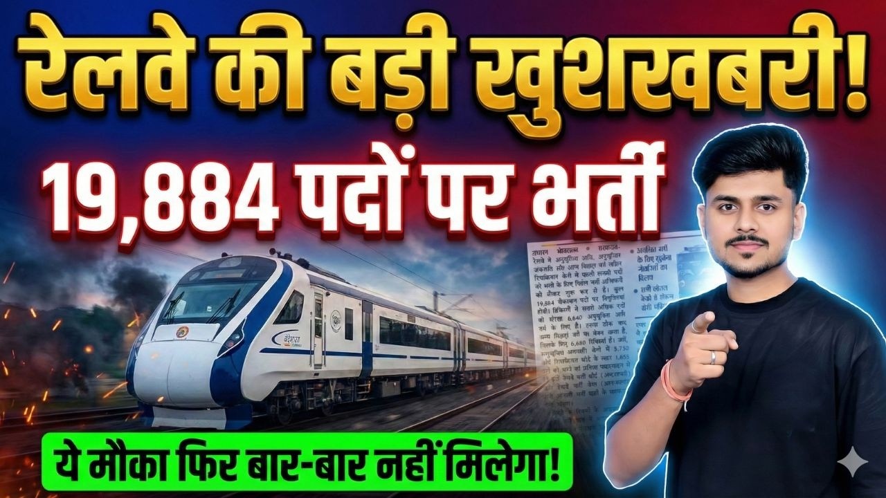 Railway New Vacancy 2026: 19,884 पदों पर बम्पर भर्ती 😱 | Official Update | Vikas Malviya Sir