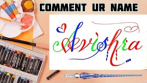 Avishra Name Signature Calligraphy Status | How to Draw, Cursive Calligraphy with Cut Marker