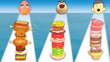 SANDWICH RUNNER vs NOODLE RUN vs ICE CREAM RUN - Triple Game