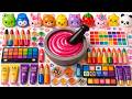 Satisfying Slime ASMR 🌈 DIY How to Make Rainbow Glossy Slime with Makeup Glitters Random Things