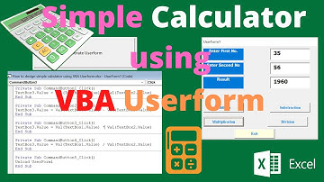 How to create Simple Calculator using VBA Userform