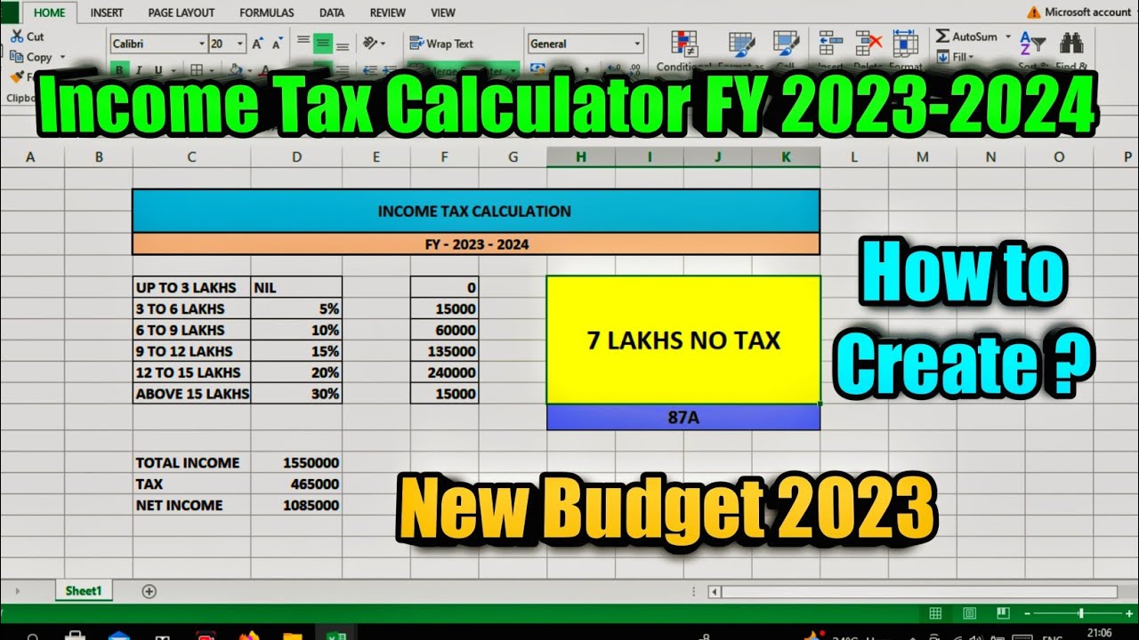 Tax Calculator FY 20232024 How to Create Tax