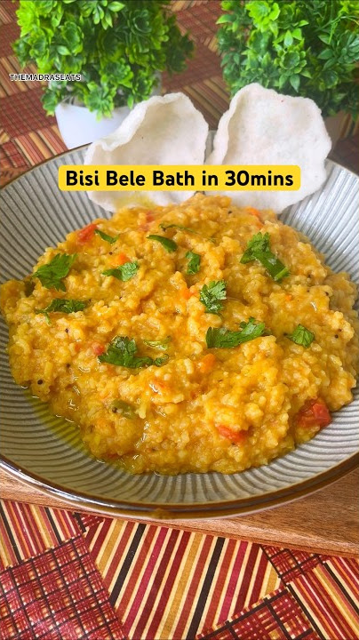 Bisi Bele Bath in just 30 mins 😍| Karnataka famous bisi bele bath recipe | #food #trending