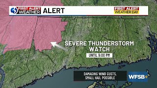Severe thunderstorm watch has been issued for parts of CT. Here's the latest