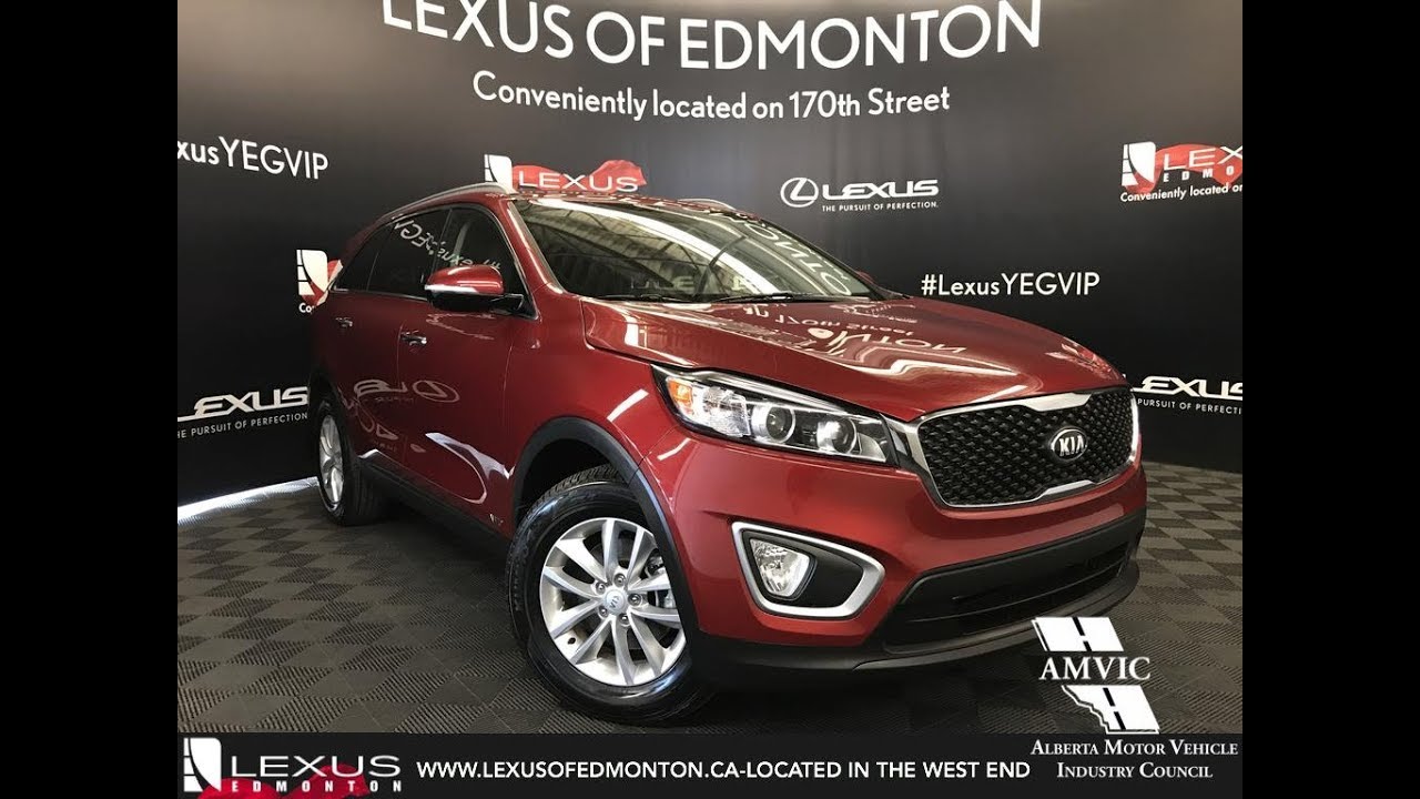 Used Red 17 Kia Sorento Lx Walkaround Review Grande Prairie Alberta Youtube
