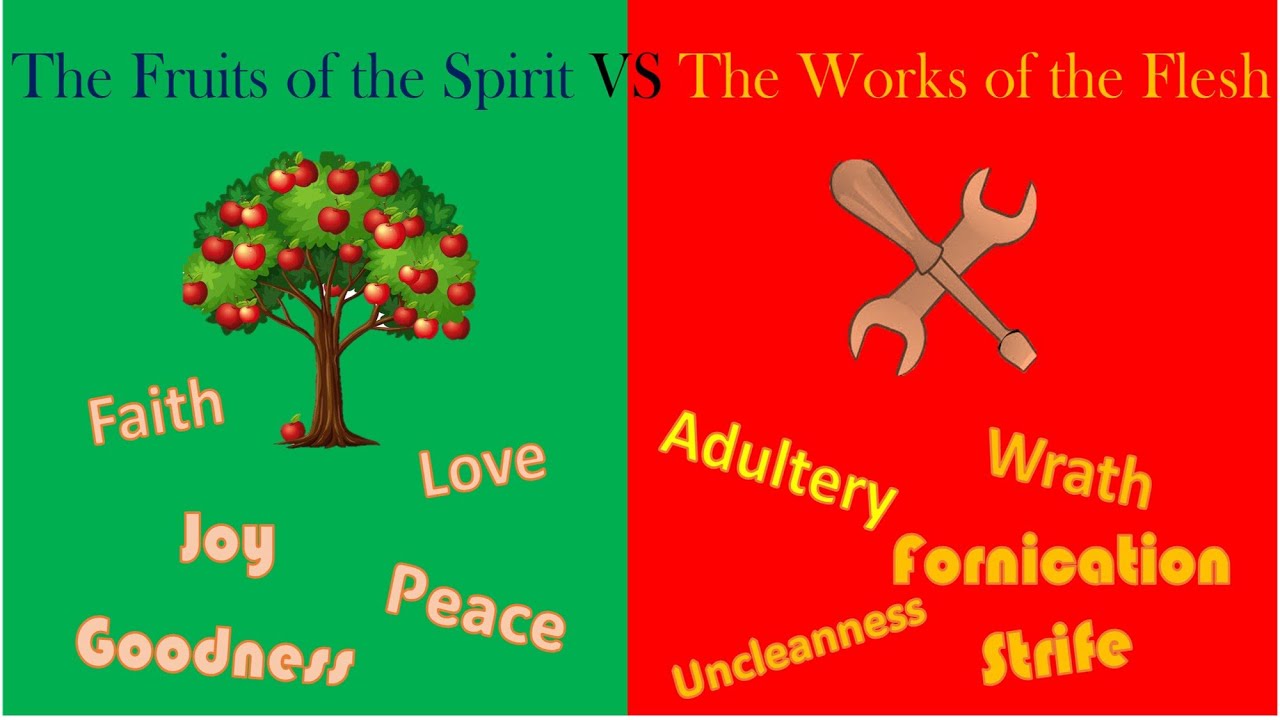 The fruit of the spirit vs The works of the flesh - YouTube