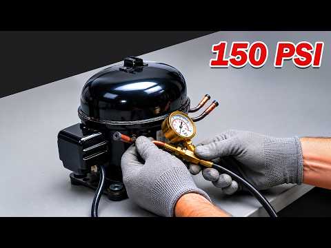 How to make an air compressor from a refrigerator compressor! You'll be shocked