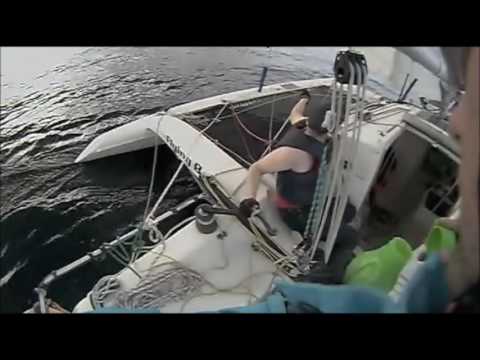 Purjehduskilpailu/Sailing/Yacht Race Trimaran Farrier F-31 15.6.2016 1/Q (HeadCam)