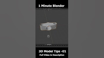 1 Minute Blender 3D Model Tips - 01 #shorts #blender #b3d #3dmodeling #tutorial #tips #3dvideo
