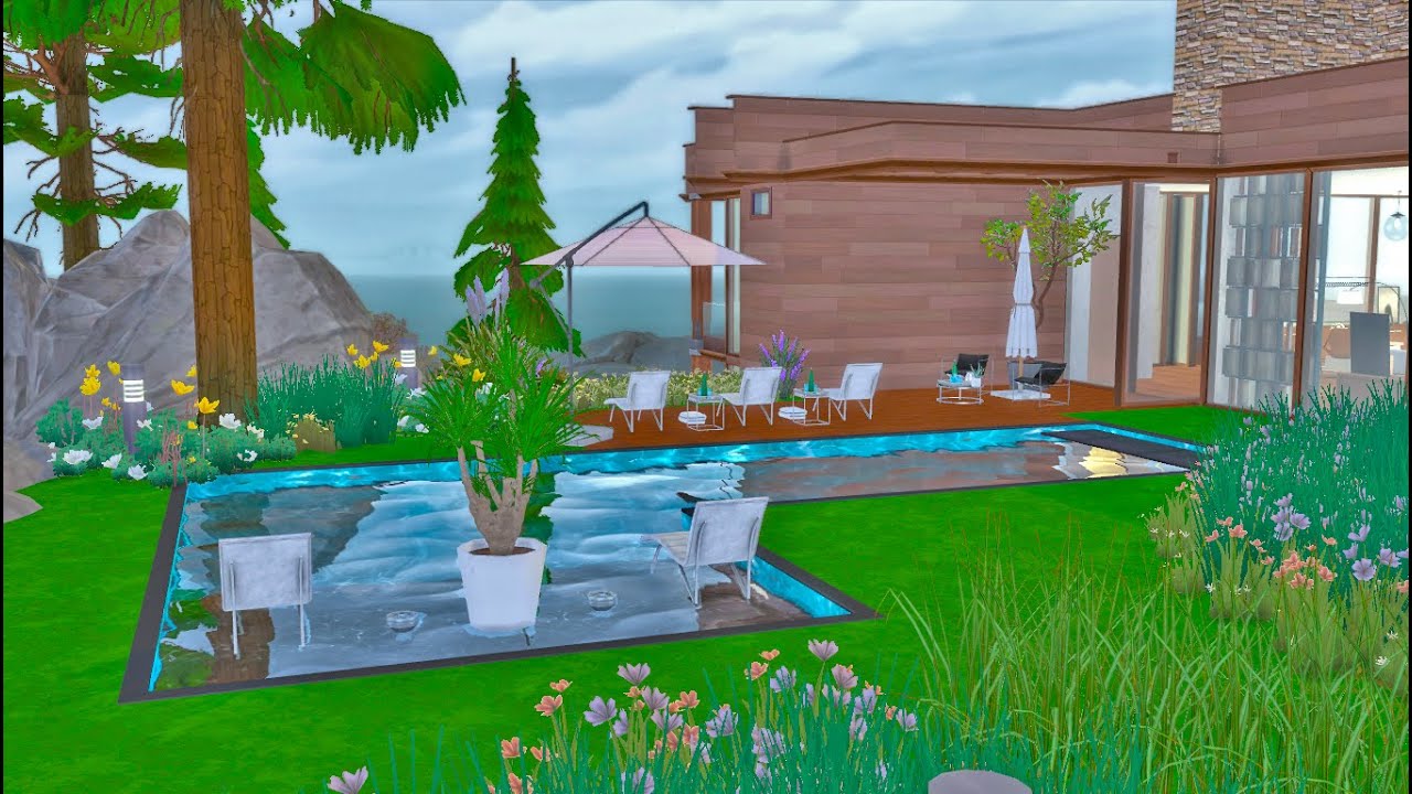 TUTORIAL de piscina com escadas e área de deck molhado - The Sims 4 ...