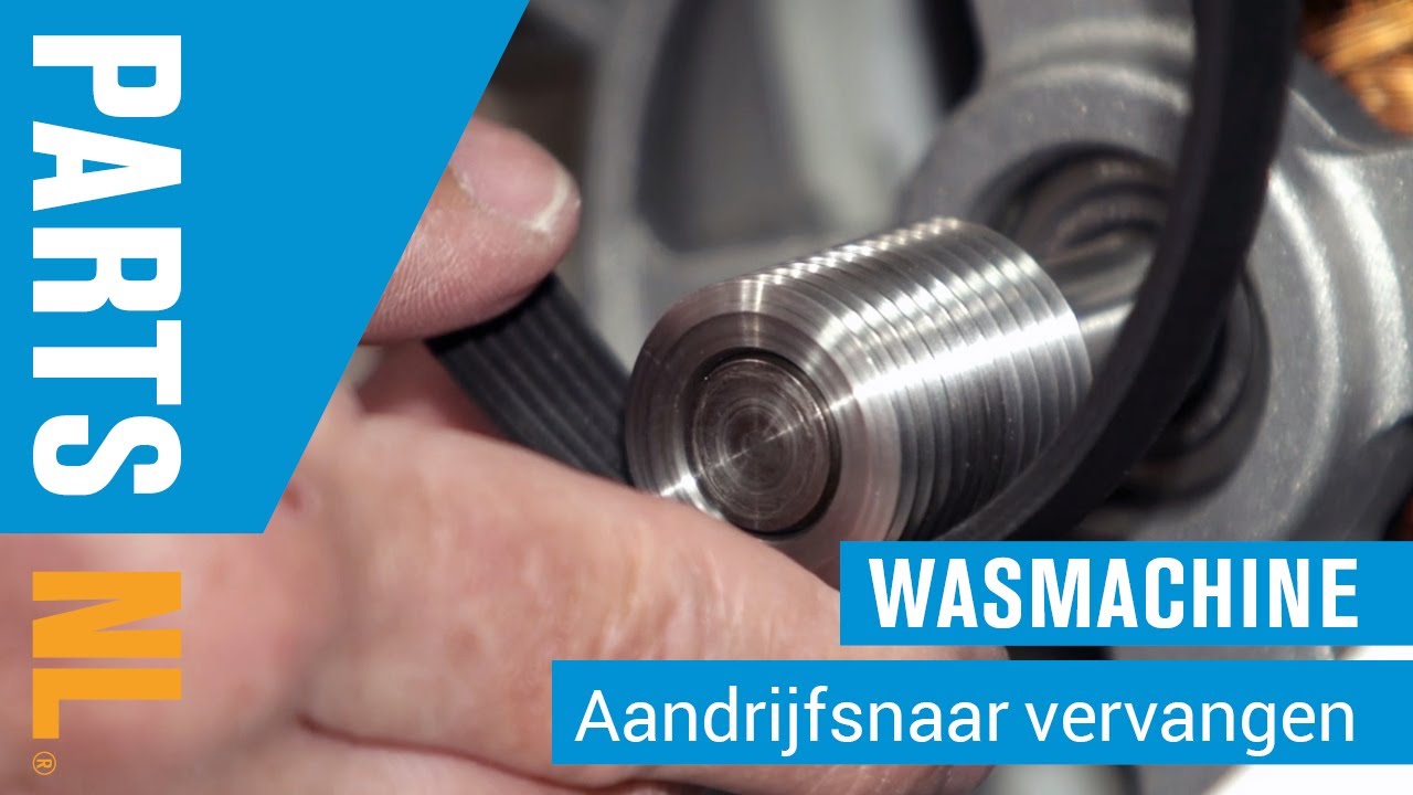 Aandrijfsnaar vervangen van wasmachine, PartsNL uitleg - YouTube