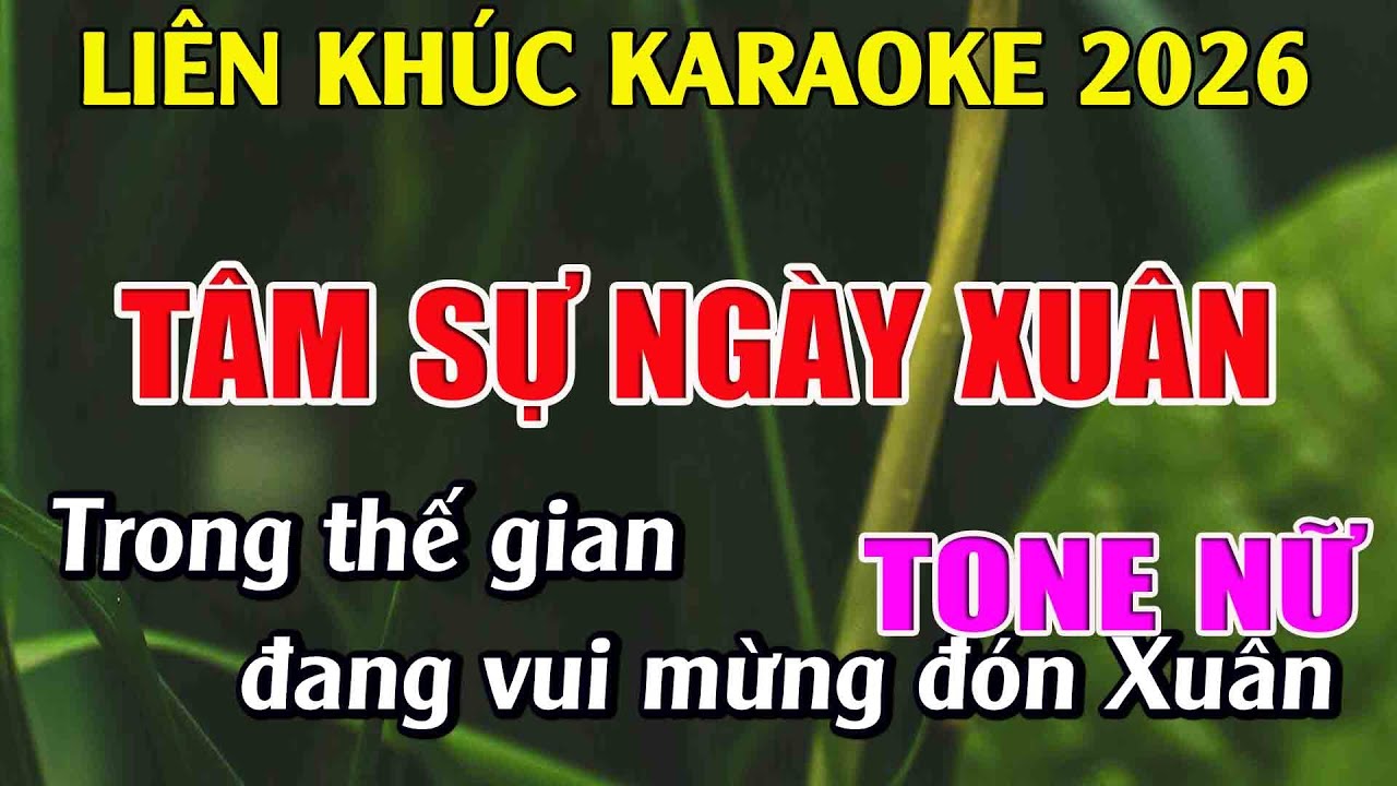 Liên Khúc Karaoke Tone Nữ Dễ Hát Karaoke Tâm Sự Ngày Xuân Karaoke Tuyệt Phẩm - Beat Mới