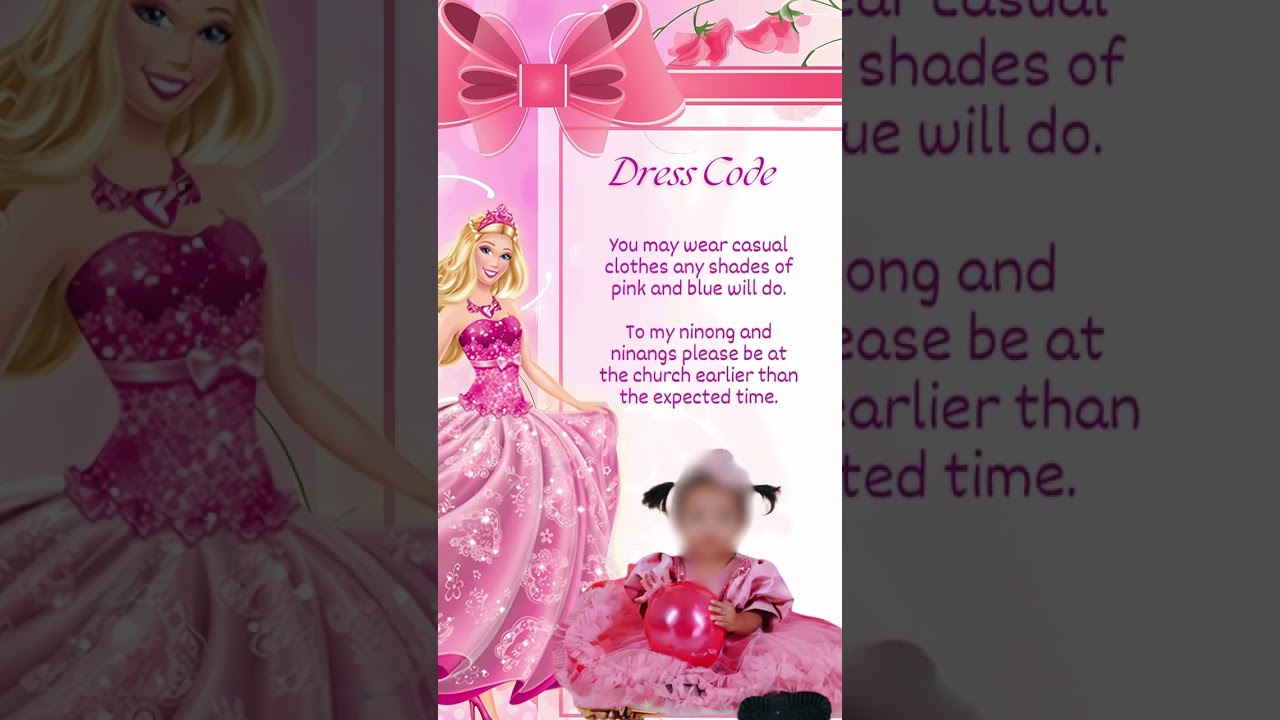 BARBIE THEME DIGITAL VIDEO INVITATION