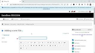 #670 Using Moodle and Office 365 to upload (and edit) files