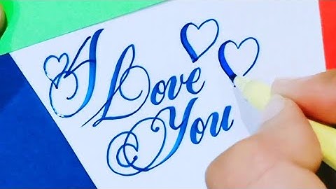 I love you - Love Calligraphy - Love Whatsapp Status - Cut Marker