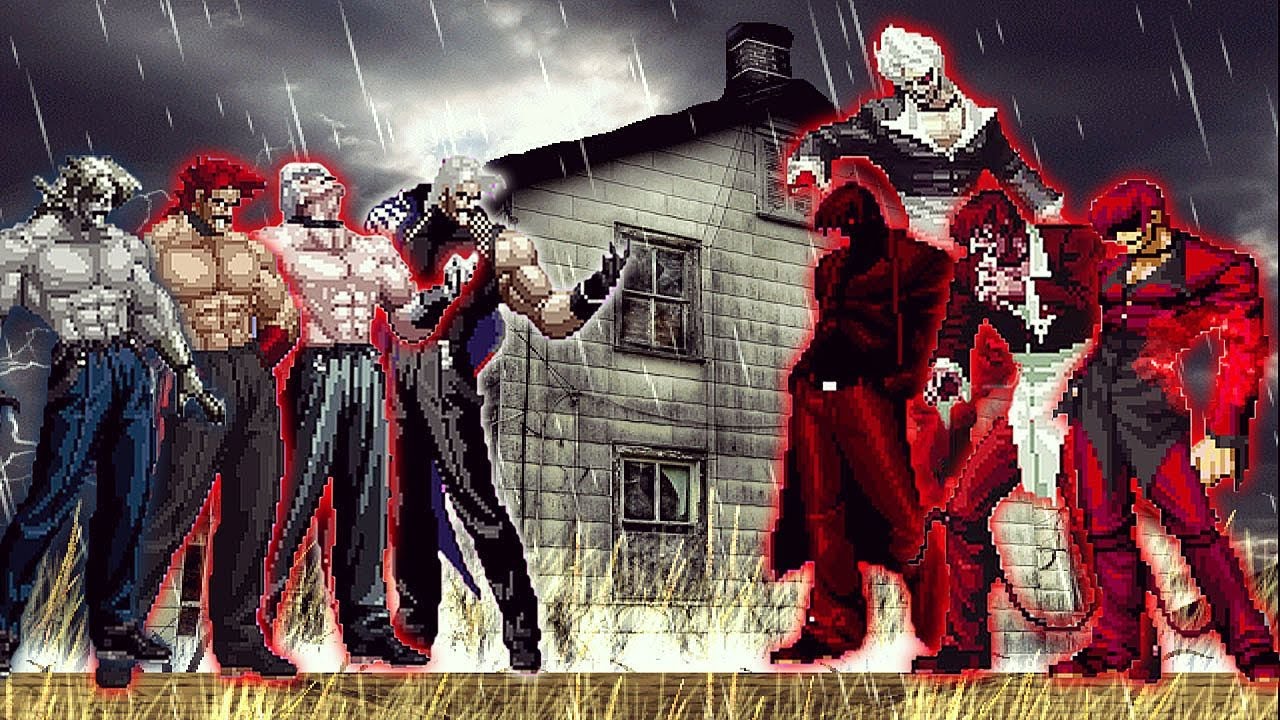 [Mugen KOF] Blood Flame Iori Yagami Team Vs New Final Rugal Team - YouTube