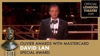 David Lan receives the Special Award | Olivier Awards 2018 with Mastercard