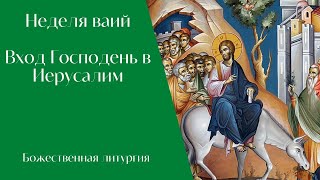 Вход Господень в Иерусалим. Вербное воскресенье. Божественная литургия