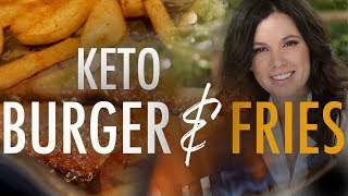 Bacon, Avocado Keto Burger & Fries