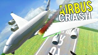 SUPER JUMBO JET WING RIPPED OFF WHILE FLYING! Airbus A380 Destruction - Disassembly 3D Gameplay screenshot 5