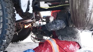 Jamie Struggles -30 Degrees TAKING OUT DRIVESHAFT (FREEZING) in Quesnel, BC | Trucking Life by Jamie Davis Towing Official 65,724 views 1 year ago 8 minutes, 34 seconds