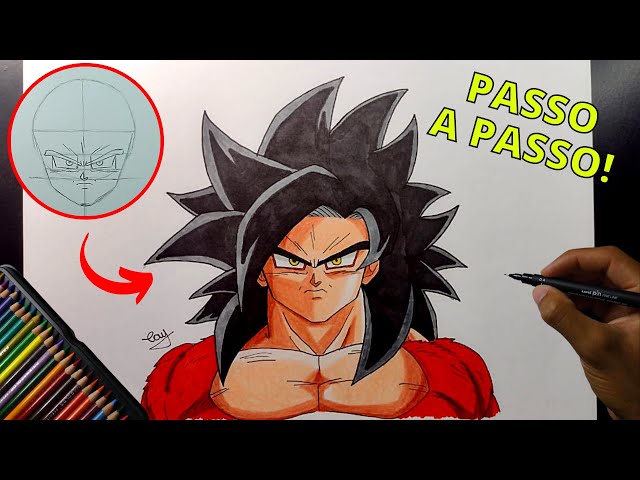 Como desenhar GOKU SSJ4 (Dragon Ball GT) #GOKU #dragonballz #SUPER #D