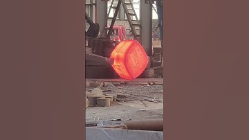 How to forge a rectangular iron block into a cylindrical iron block