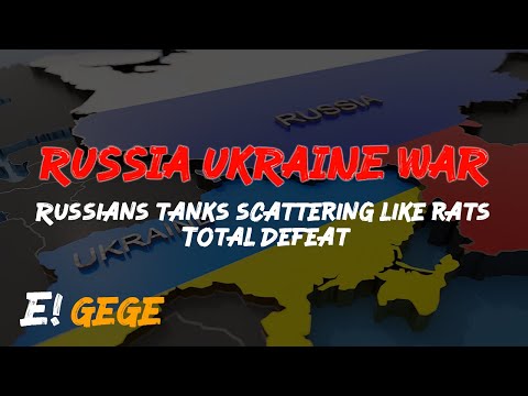 Russians tanks scattering like rats. Total defeat!