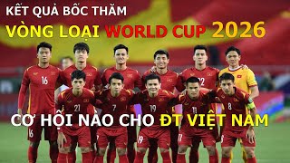 Kết quả bốc thăm Vòng loại World Cup 2026 Cơ hội cho cho Đội tuyển Việt Nam