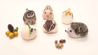 羊毛フェルト がま口ホルダー ハンドメイド 羊毛フェルトがま口