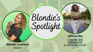 Blondie's Spotlight:  Ria