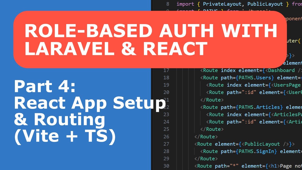 Role-Based Auth – Part 4: React App Setup & Routing (Vite + TS) - YouTube