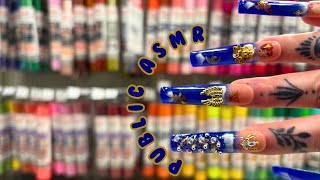 Public ASMR in MICHAELS Tapping Scratching Fabric Sounds Camera Scratching Crinkles