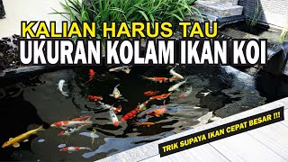 KALIAN HARUS TAU UKURAN  KOLAM IKAN KOI YANG IDEAL